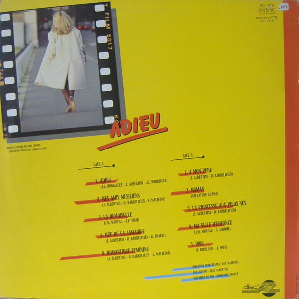 Michèle Torr - Adieu | Disc'AZ (AZ / 478) - 2