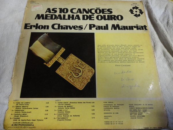 Paul Mauriat / Erlon Chaves - As 10 Canções Medalha De Ouro | MIT (6300.084) - 2 Paul Mauriat / Erlon Chaves - As 10 Canções Medalha De Ouro | MIT (6300.084) - 2