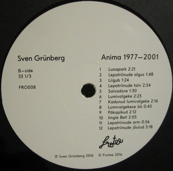 Sven Grünberg - Anima 1977-2001 | Frotee (FRO008) - 2