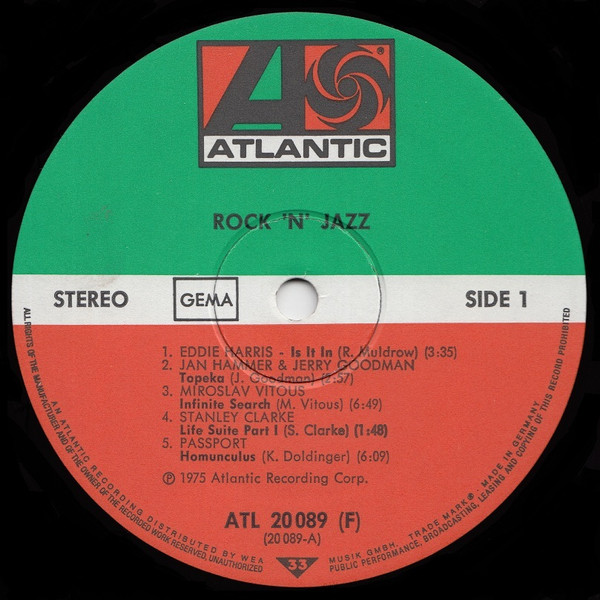 Various - Rock 'N' Jazz - A Fusion | Atlantic (ATL 20 089) - 3 Various - Rock 'N' Jazz - A Fusion | Atlantic (ATL 20 089) - 3