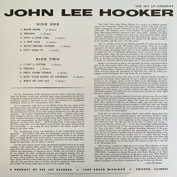 John Lee Hooker - Burnin' | Vee Jay Records (CR00544) - 2 John Lee Hooker - Burnin' | Vee Jay Records (CR00544) - 2