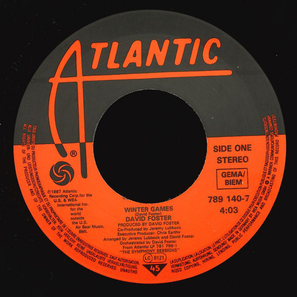 David Foster - Winter Games | Atlantic (789 140-7) - 3