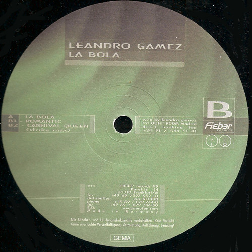 Leandro Gamez - La Bola | Fieber Records (Fieber 010) - 2