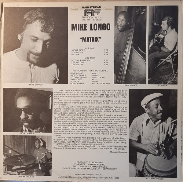 Michael Longo - Matrix | Mainstream Records (MRL 334) - 2