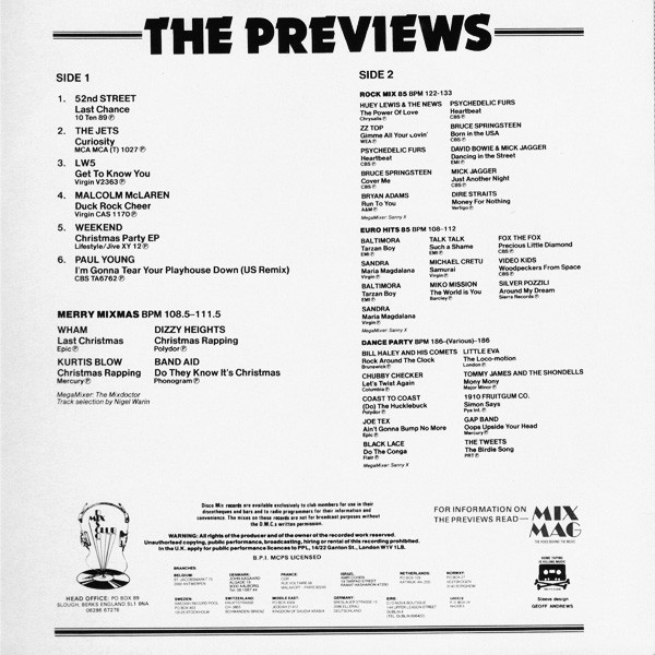 Various - December 85 - Previews | DMC (DMC 035/1) - 2 Various - December 85 - Previews | DMC (DMC 035/1) - 2