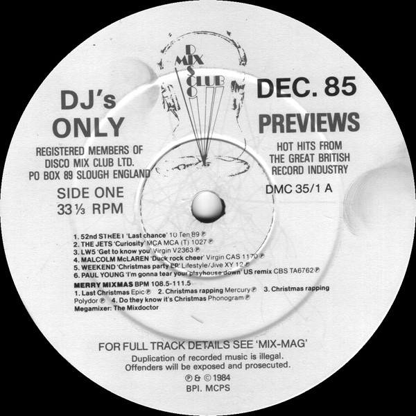 Various - December 85 - Previews | DMC (DMC 035/1) - 3 Various - December 85 - Previews | DMC (DMC 035/1) - 3