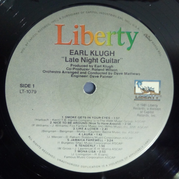Earl Klugh - Late Night Guitar | Liberty (LT-1079) - 3 Earl Klugh - Late Night Guitar | Liberty (LT-1079) - 3