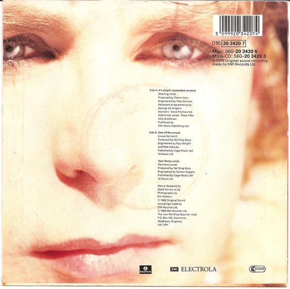 Pet Shop Boys - It's Alright | Parlophone (016-20 3420 7) - 2