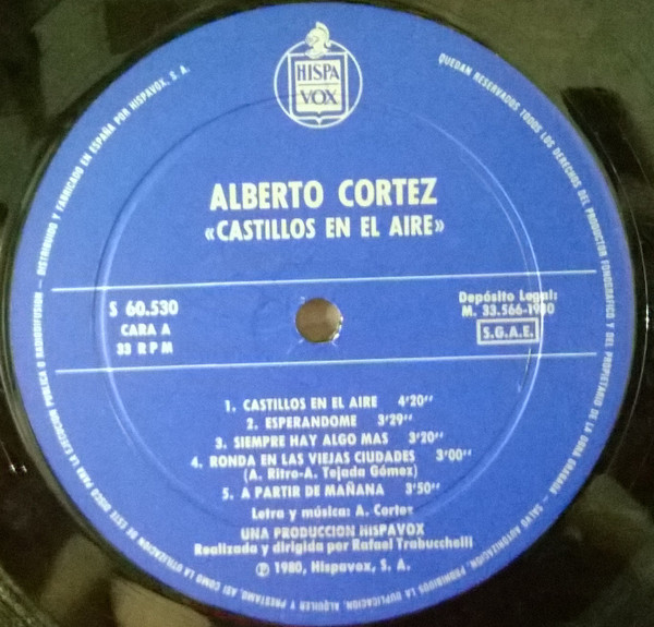 Alberto Cortez - Castillos En El Aire | Hispavox (S 60.530) - 3