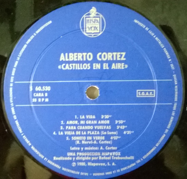 Alberto Cortez - Castillos En El Aire | Hispavox (S 60.530) - 4