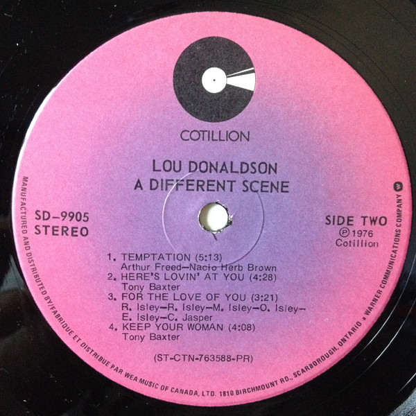 Lou Donaldson - A Different Scene | Cotillion (SD 9905) - 4 Lou Donaldson - A Different Scene | Cotillion (SD 9905) - 4