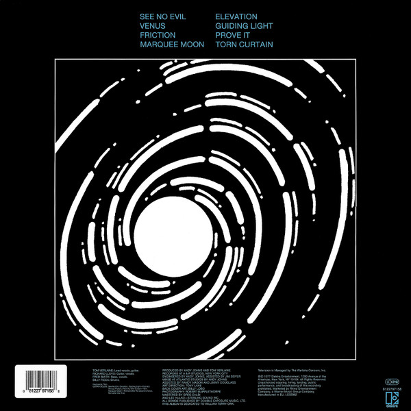Television - Marquee Moon | Elektra (8122797158) - 2