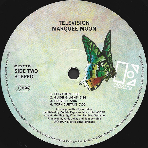 Television - Marquee Moon | Elektra (8122797158) - 4
