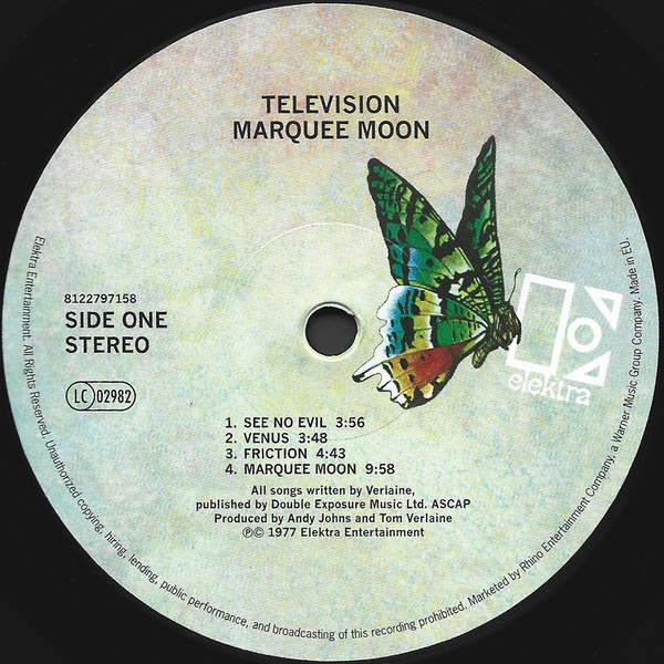 Television - Marquee Moon | Elektra (8122797158) - 3