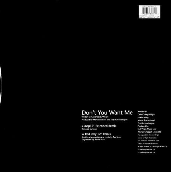 The Human League - Don't You Want Me | Virgin (VST 1557) - 2