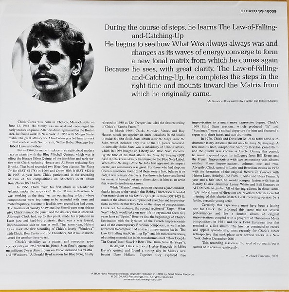 Chick Corea - Now He Sings, Now He Sobs | Solid State Records (B0029363-01) - 3 Chick Corea - Now He Sings, Now He Sobs | Solid State Records (B0029363-01) - 3