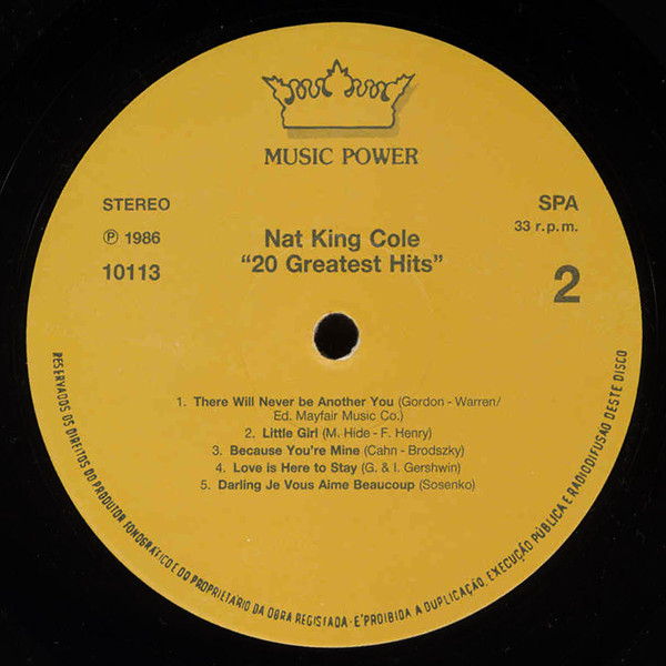 Nat King Cole - 20 Greatest Hits | Music Power (10113) - 4