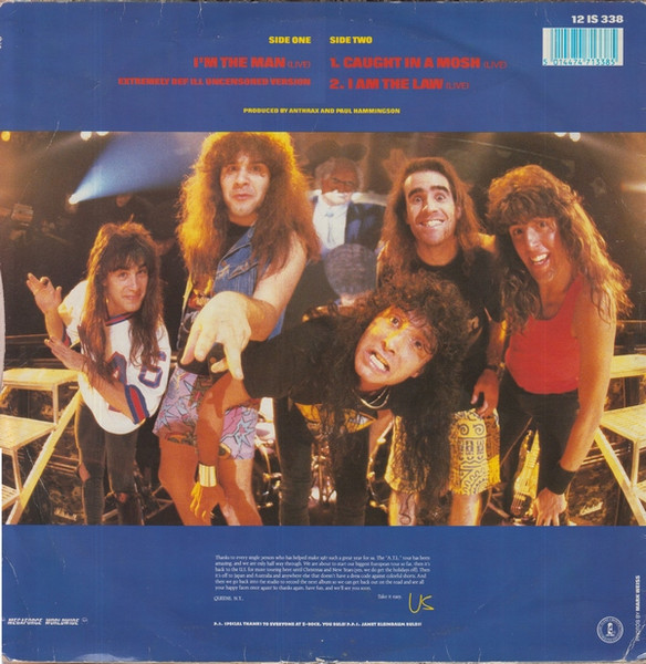 Anthrax - I'm The Man | Island Records (12 IS 338) - 2