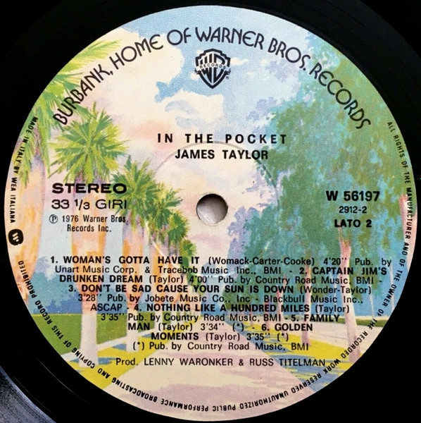 James Taylor - In The Pocket | Warner Bros. Records (W 56197) - 4 James Taylor - In The Pocket | Warner Bros. Records (W 56197) - 4