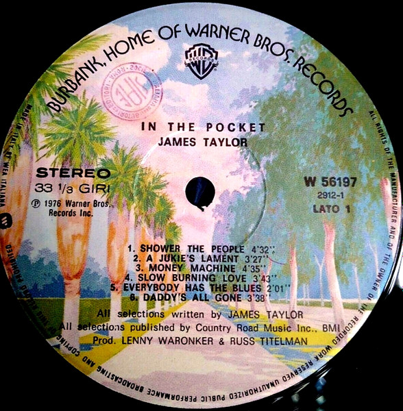 James Taylor - In The Pocket | Warner Bros. Records (W 56197) - 3 James Taylor - In The Pocket | Warner Bros. Records (W 56197) - 3