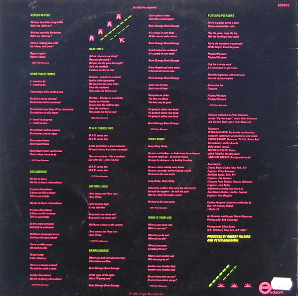 Peter Baumann - Repeat Repeat | Virgin (606005) - main