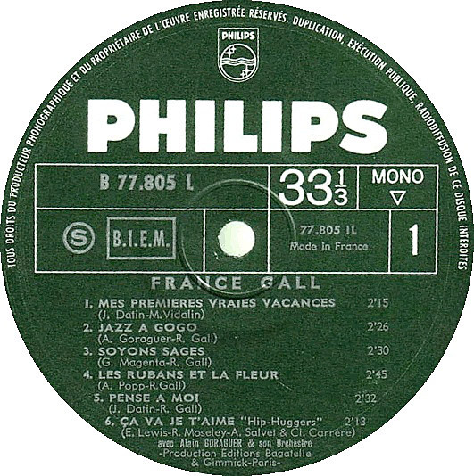 France Gall - France Gall | Philips (B 77 805 L) - 3