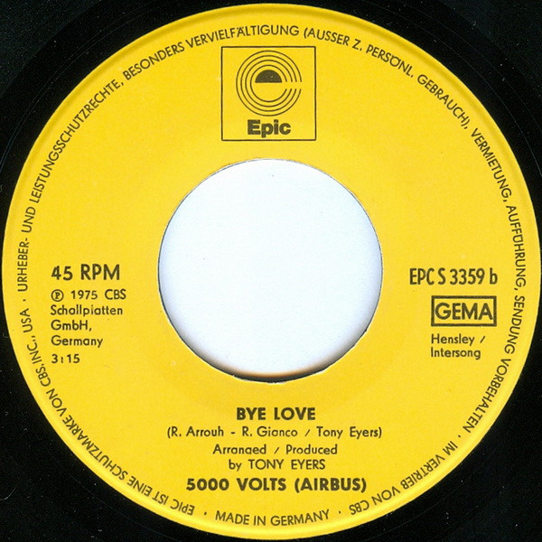 5000 Volts - I'm On Fire | Epic (EPC S 3359) - 4