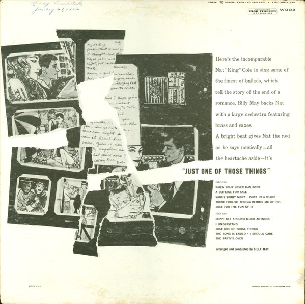 Nat King Cole - Just One Of Those Things | Capitol Records (W903) - 2