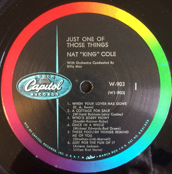 Nat King Cole - Just One Of Those Things | Capitol Records (W903) - 3