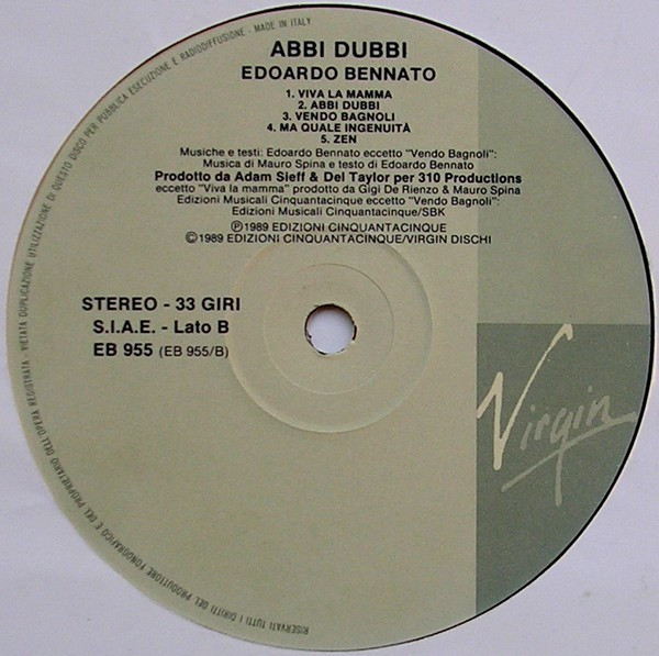 Edoardo Bennato - Abbi Dubbi | Virgin (EB 955) - 3 Edoardo Bennato - Abbi Dubbi | Virgin (EB 955) - 3