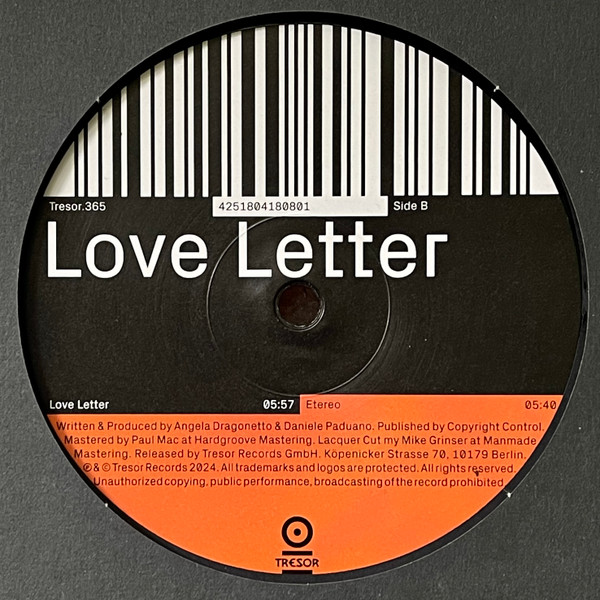 Fireground - Love Letter | Tresor (Tresor.365)
