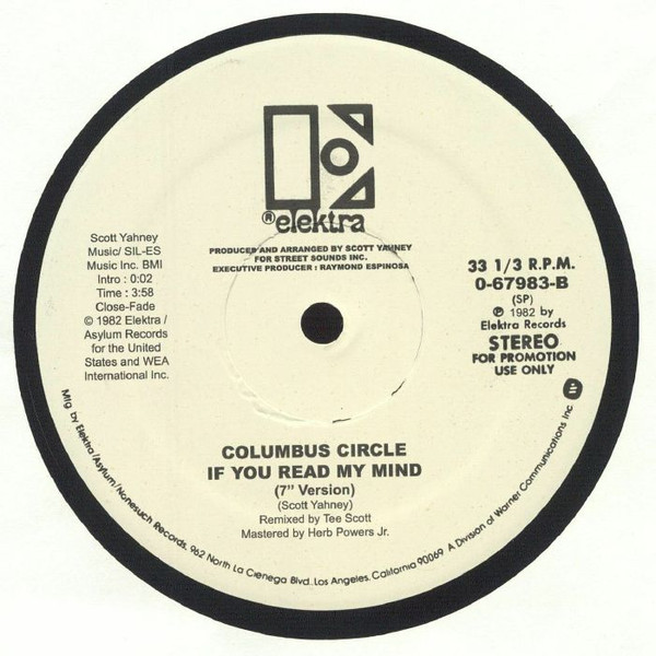 Columbus Circle - If You Read My Mind | Elektra (0-67983) - 2