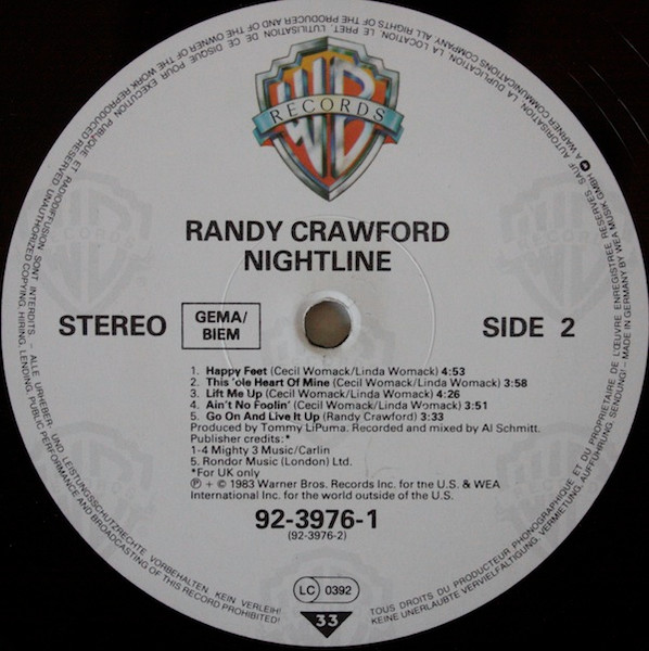 Randy Crawford - Nightline | Warner Bros. Records (92-3976-1) - 4