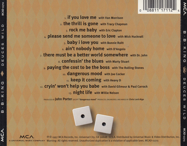 B.B. King - Deuces Wild [CD] | MCA Records (MCAD-11711) - 2