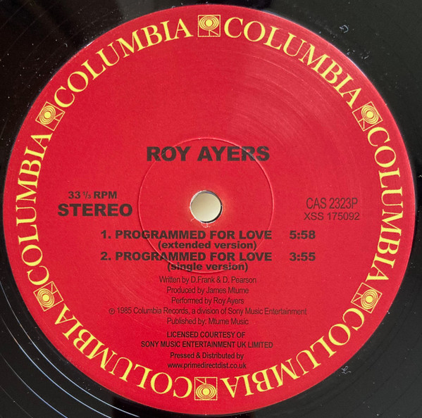 Roy Ayers - Programmed For Love | Columbia (CAS 2323P) - main Roy Ayers - Programmed For Love | Columbia (CAS 2323P) - main