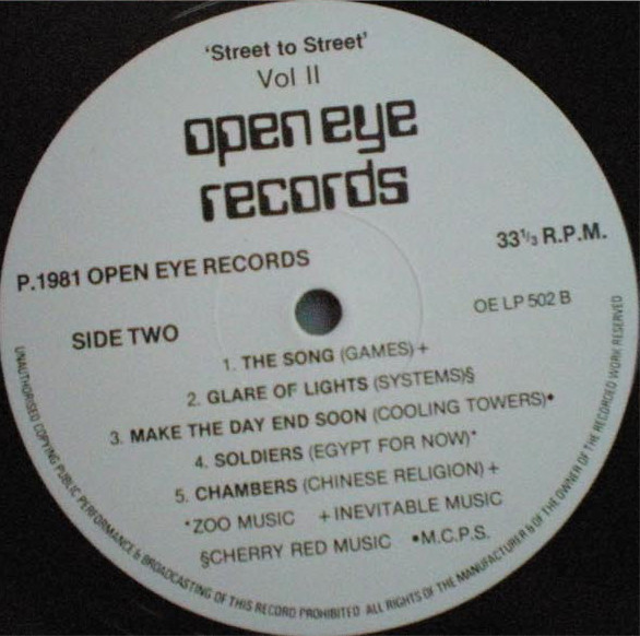 Various - Street To Street Volume Two | Open Eye Records (OE LP 502) - 3 Various - Street To Street Volume Two | Open Eye Records (OE LP 502) - 3