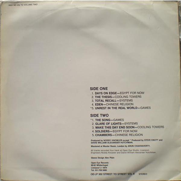 Various - Street To Street Volume Two | Open Eye Records (OE LP 502) - 2 Various - Street To Street Volume Two | Open Eye Records (OE LP 502) - 2