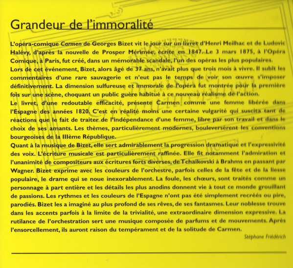 Georges Bizet , Teresa Berganza , Claudio Abbado - Carmen (Highlights) | Deutsche Grammophon (459 174-2) - 3