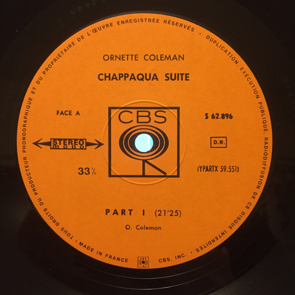 Ornette Coleman - Chappaqua Suite | CBS (S 62.896/97) - 3 Ornette Coleman - Chappaqua Suite | CBS (S 62.896/97) - 3