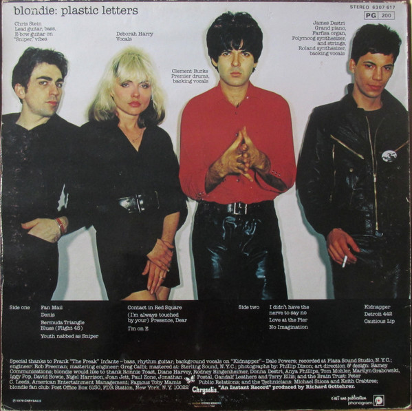Blondie - Plastic Letters | Chrysalis (6307 617) - 2
