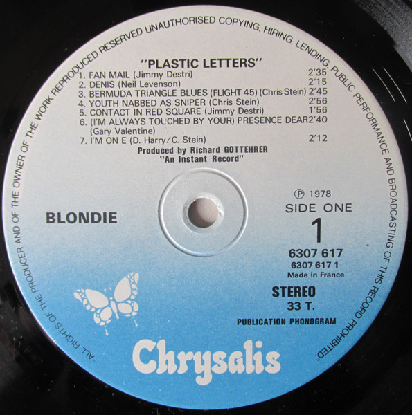 Blondie - Plastic Letters | Chrysalis (6307 617) - 4