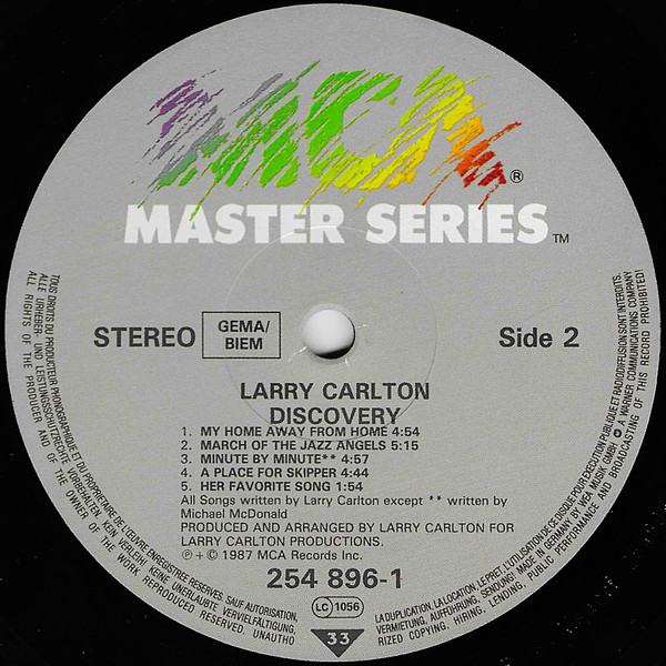 Larry Carlton - Discovery | MCA Records (254 896-1) - 4 Larry Carlton - Discovery | MCA Records (254 896-1) - 4