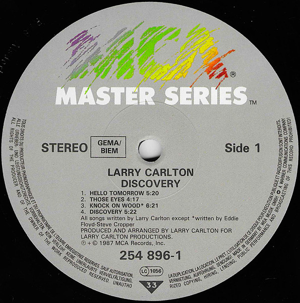 Larry Carlton - Discovery | MCA Records (254 896-1) - 3 Larry Carlton - Discovery | MCA Records (254 896-1) - 3