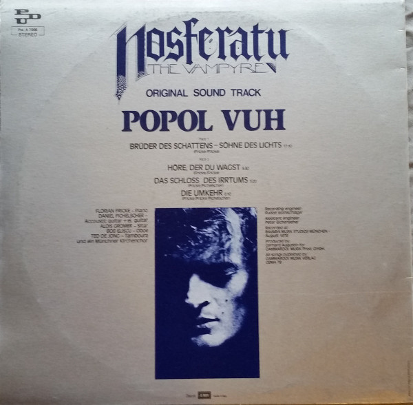 Popol Vuh - Nosferatu The Vampyre (Original Sound Track) | PDU (Pld. A 7005) - 2