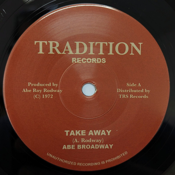 Abe Rodway - Take Away | Tradition Records (TRS-TRAD-1) - main Abe Rodway - Take Away | Tradition Records (TRS-TRAD-1) - main