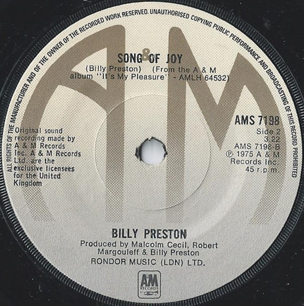 Billy Preston - Fancy Lady | A&M Records (AMS 7198) - 2