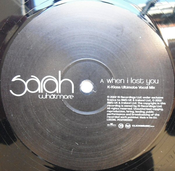 Sarah Whatmore - When I Lost You | BMG UK & Ireland (74321965951) - 4 Sarah Whatmore - When I Lost You | BMG UK & Ireland (74321965951) - 4