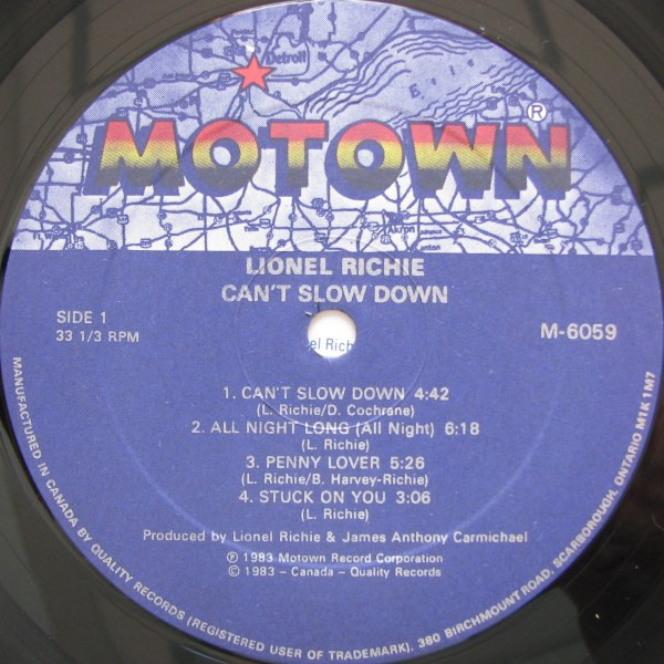 Lionel Richie - Can't Slow Down | Motown (M-6059) - 2 Lionel Richie - Can't Slow Down | Motown (M-6059) - 2