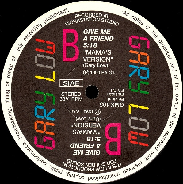 Gary Low - Give Me A Friend | Golden Sound (GMX 105) - 4