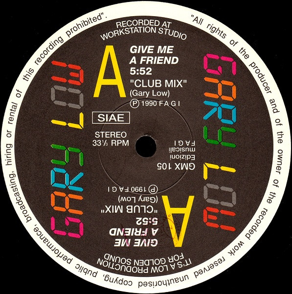 Gary Low - Give Me A Friend | Golden Sound (GMX 105) - 3